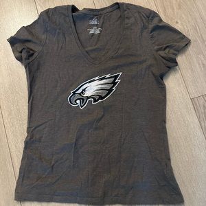 Grey Philadelphia Eagles women’s v-neck t-shirt